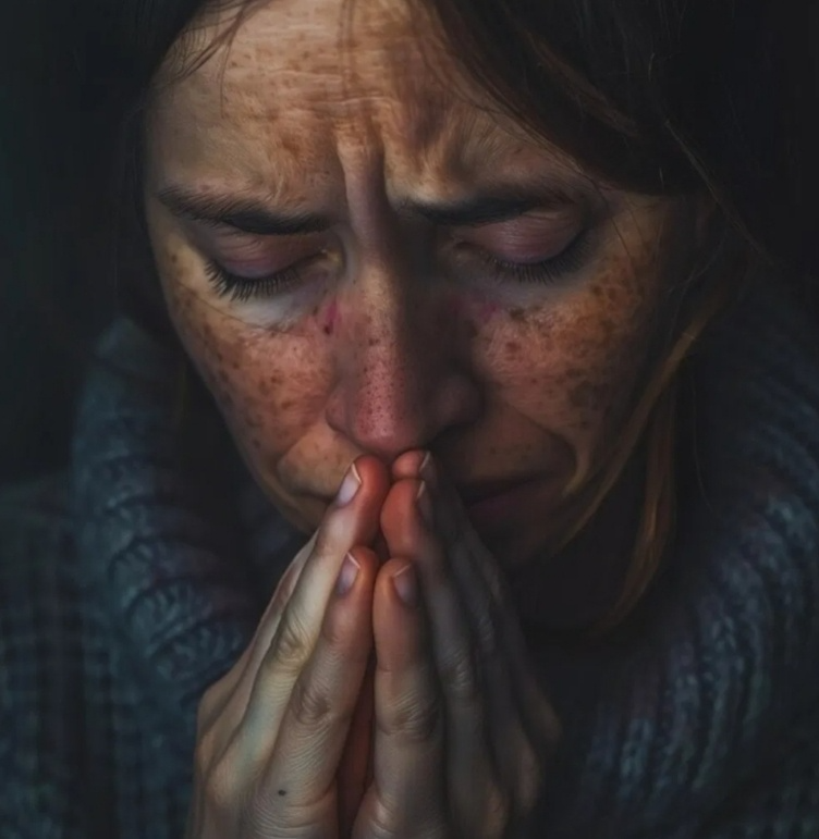 Mulher buscando direção divina